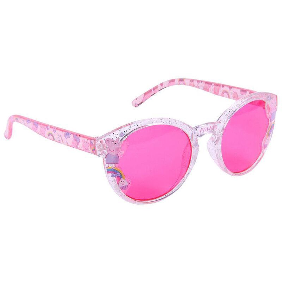 Roze glitter zonnebril van Peppa Big