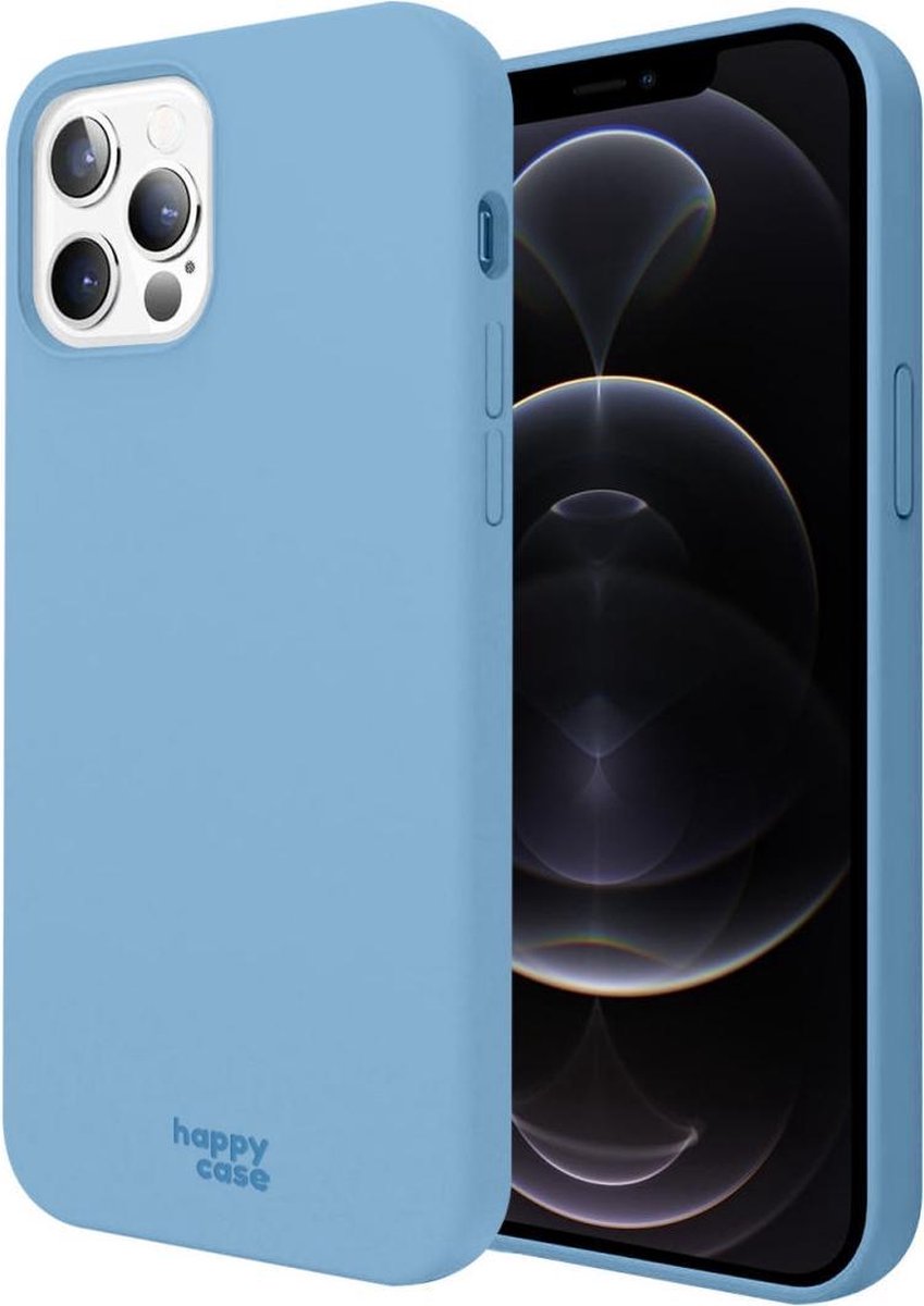 HappyCase Hoesje Siliconen Back Cover Blauw Geschikt voor Apple iPhone 12 Pro Max