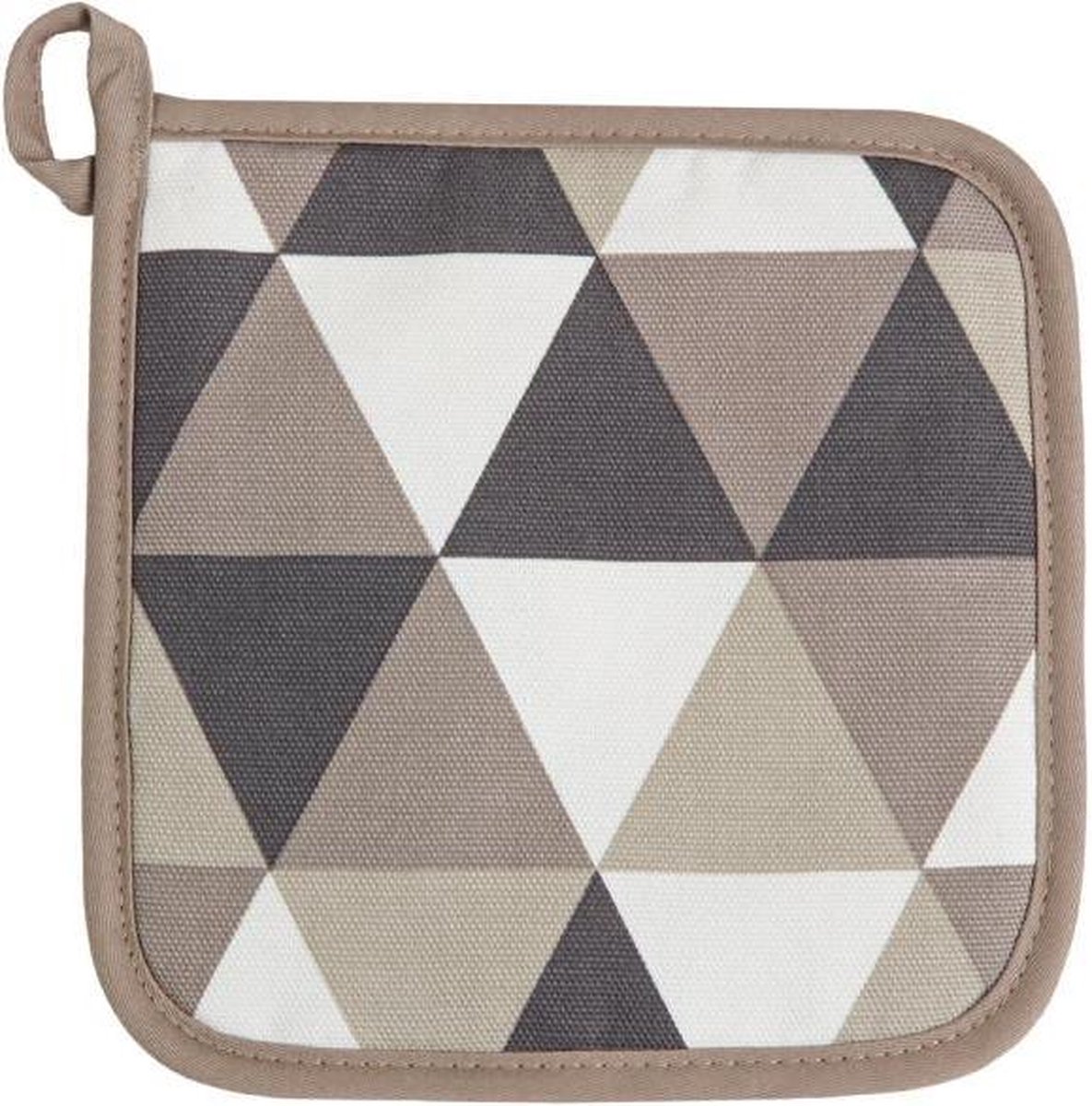 Zic-Zac Shape Pannenlap – Katoen – Driehoek – 20x20CM – Taupe