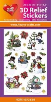 Hearty Crafts - 3D Reliëf Stickers - Snowman
