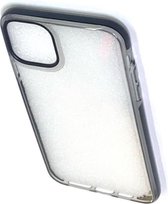 Apple iPhone 11 Pro Max Zwart backcover TPU hoesje Stevige Siliconen met 2x gratis Tempered glass Screenprotector