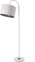 Vloerlamp - Staande lamp - Hoogte lamp 173 cm - Lampkap Ø 35 cm - Kleur wit