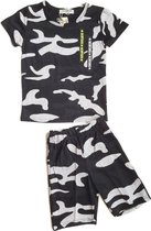 S&C sportset / gymset - camouflage - zwart - maat 98/104