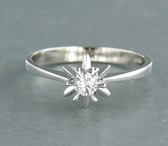 Schitterende ster ring van wit goud met echte Diamant