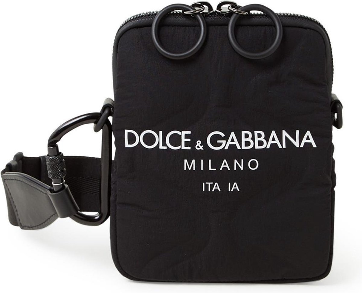 emotioneel Zilver Vader Dolce&Gabbana Palermo Tecnico crossbodytas met kalfsleren details | bol.com