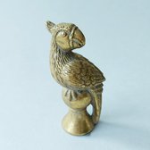 Countryfield - ornament - papegaai - keramiek - goud - 17cm