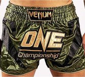 Venum x ONE FC Muay Thai Short Khaki Gold Maat Venum Kickboks Muay Thai Shorts: XXL - Jeans size 36