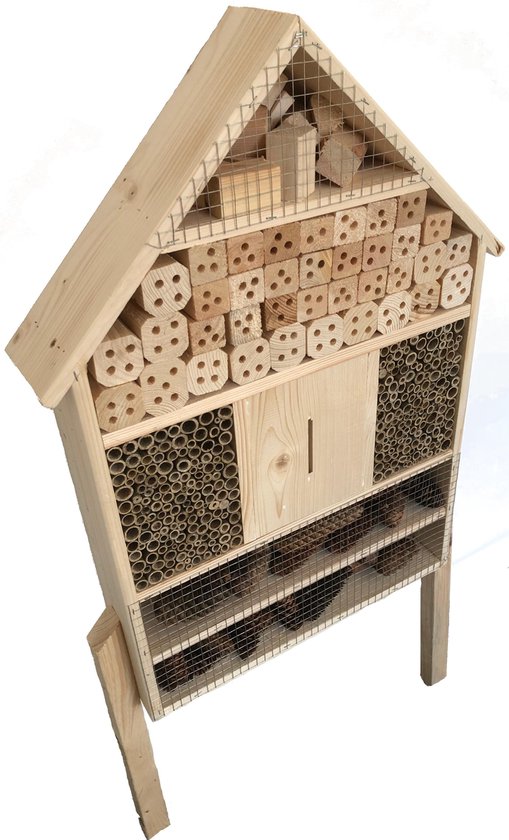 GARDEN SPIRIT Insectenhotel Bijenhotel Vlinderhotel - 12 x 49 x 79 cm - 12,5 kg Vrijstaand