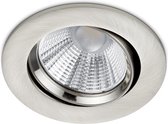 LED Spot - Inbouwspot - Nitron Paniro - Rond 5W - Dimbaar - Warm Wit 3000K - Mat Nikkel - Aluminium - Ø80mm