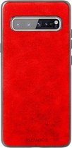 Samsung Galaxy S10 5G Alcantara Case 2020 - Rood