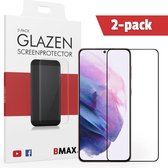 2-pack BMAX geschikt voor Samsung Galaxy S21 Plus Screenprotector Full Cover / Gehard glas / Beschermglas / Tempered Glass / Glasplaatje - Zwart