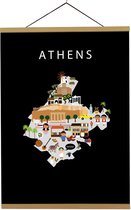 Kaart van Athene | B2 poster | 50x70 cm | Maison Maps