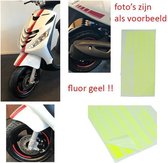 Stickerset Piaggio Zip sport AMG 14-delig fluor geel