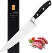 Latalis Pro Serie Koksmes 20 cm - Keukenmes - RVS - Vlijmscherp chef knife voor in de keuken met Giftbox