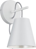 LED Wandlamp - Wandverlichting - Nitron Andra - E14 Fitting - Rond - Mat Wit - Aluminium