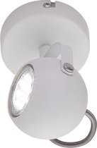 LED Plafondspot - Nitron Bosty - GU10 Fitting - 1-lichts - Rond - Mat Wit - Aluminium