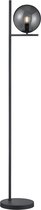 LED Vloerlamp - Nitron Pora - E14 Fitting - Rond - Mat Zwart - Aluminium