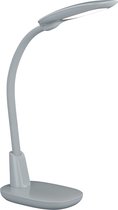LED Tafellamp - Tafelverlichting - Nitron Grino - 9W - Dimbaar - USB Oplaadbaar - Mat Grijs - Kunststof