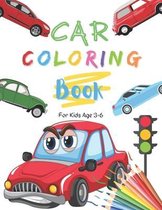 Car Coloring Book For Kids: 50 Unique Car Coloring Book For Kids Age 3-6 Fun, Easy And Mindfulness Coloring Book