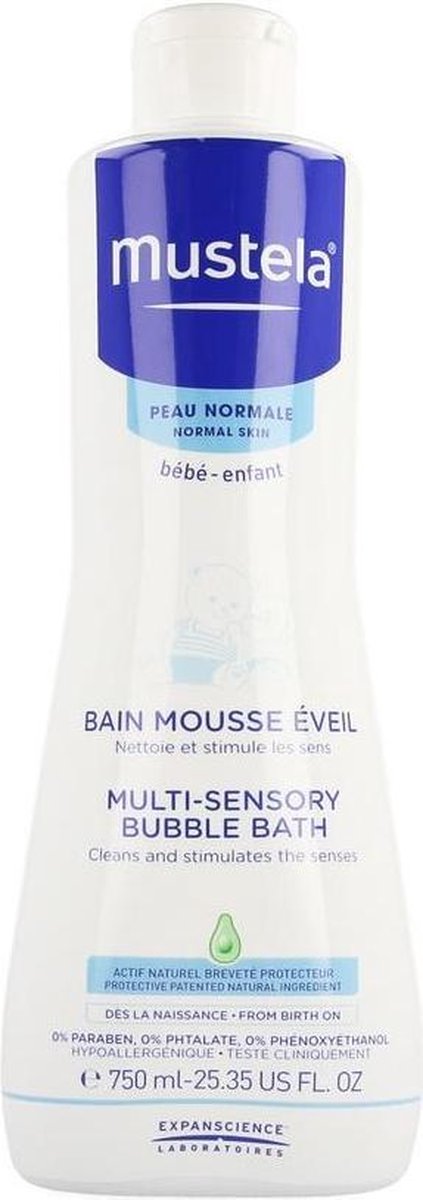 Bain mousse éveil Mustela bébé - peaux délicates et sensibles