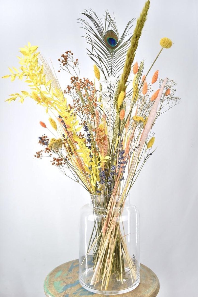 Droogbloemen - boeket 60cm - Sunshine