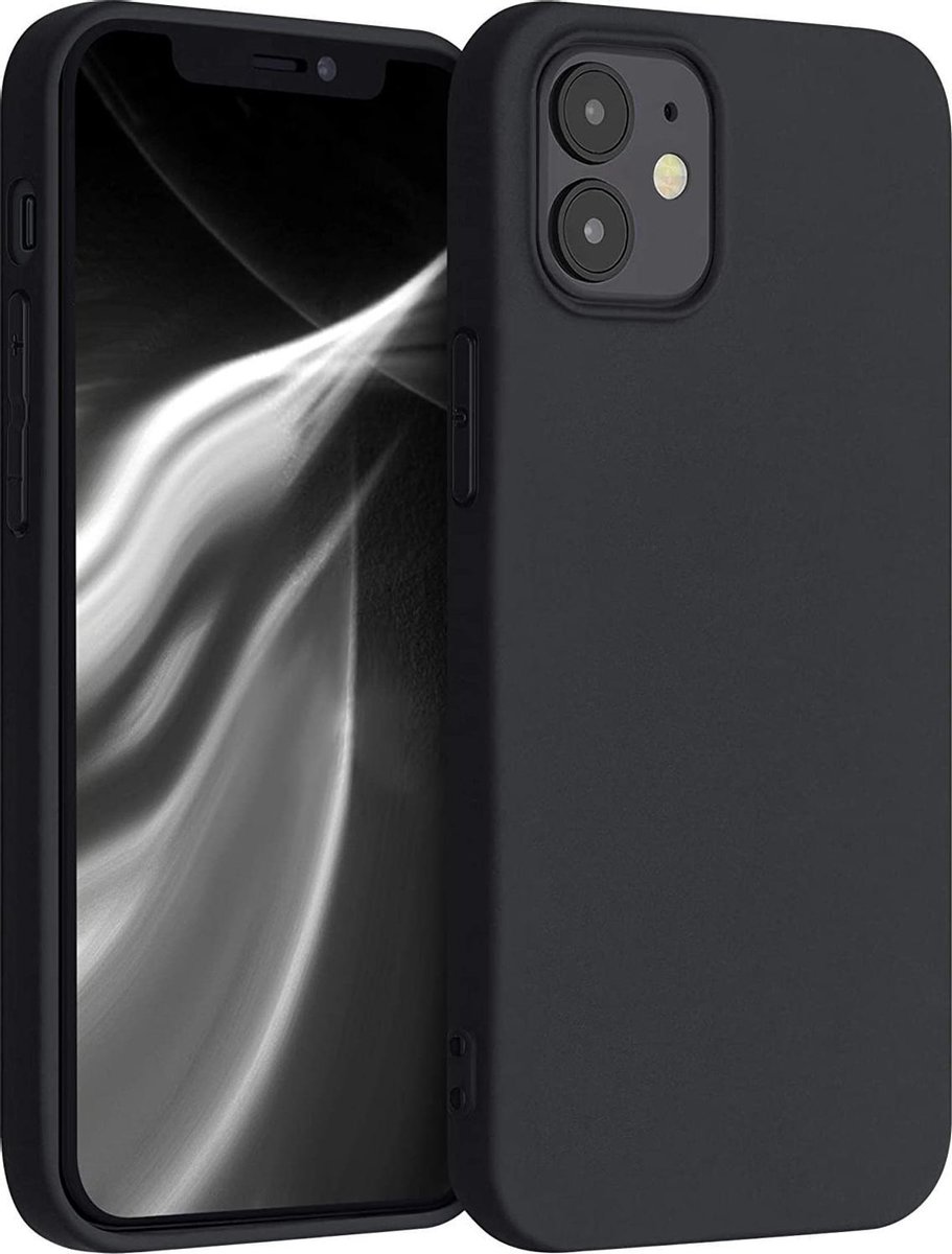Geschikt voor Apple iPhone 12 hoesje - Zwart - zacht TPU