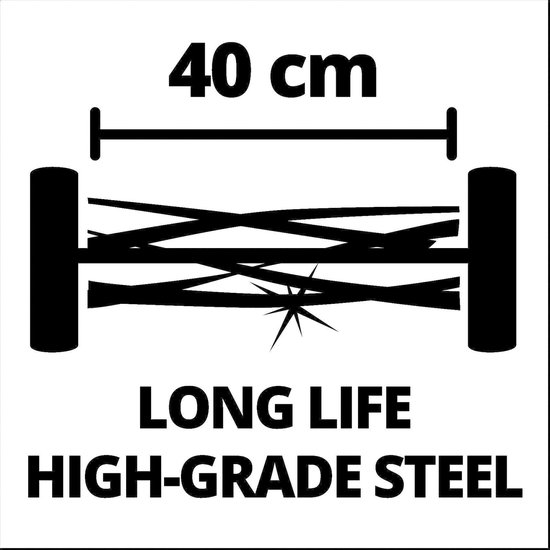 Einhell Kooimesmaaier GC-HM 400 - Maaibreedte: 40 cm - Aanbevolen gazonoppervlakte: tot 250 m² - 27 L opvangbak - Maaihoogte: 13-37 mm