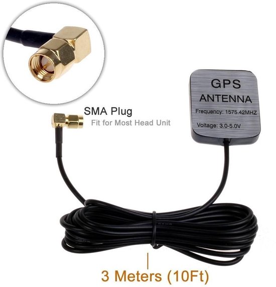 GPS Antenne Haakse Sma Stekker GPS Logger Actieve Antenne & GRATIS SMA  female naar... | bol.com