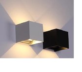 Moderne Wandlamp buiten LED Aluminium IP65 Waterdicht Verstelbaar Zwart