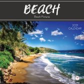 2021 Beach Calendar: Beach Landscape Images Theme Mini 8.5 x 8.5 12 Month Calendar Planner For Home Office or On The Go