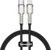Baseus PD 20W USB-C naar Lightning Metalen kabel - 25cm - Zwart