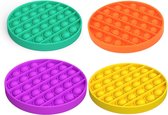 Pop It fidget toy - set van 4 kleuren - rond