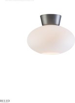 Bullo plafondlamp H 212mm Oxide Grijs - opaal glas