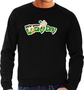 St. Patricks day sweater zwart voor heren - Its your lucky day - Ierse feest kleding / trui/ outfit/ kostuum L