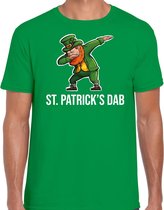 St. Patricks day t-shirt groen voor heren - St. Patricks dab - Ierse feest kleding / outfit / kostuum L