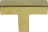 T-knop meubelknop vierkant 12 x 12 x 50 mm mat goud