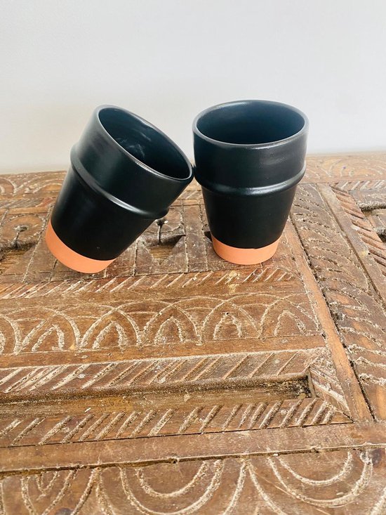 Tasse Marocaine en Céramique avec Cuillère - Design Traditionnel en
