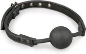 Ball gag met siliconen bal - BDSM - Zweepjes en Knevels - Zwart - Discreet verpakt en bezorgd