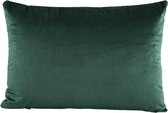 PTMD Janne Velvet Green cushion rectangle