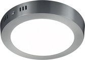 LED Plafondlamp - Plafondverlichting - Torna Sonta - 11W - Warm Wit 3000K - Rond - Mat Nikkel - Aluminium