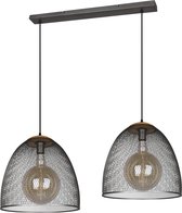 LED Hanglamp - Torna Ivan - E27 Fitting - 2-lichts - Rond - Antiek Nikkel - Aluminium