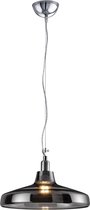 LED Hanglamp - Hangverlichting - Torna Dovino - E27 Fitting - Rond - Mat Grijs - Aluminium