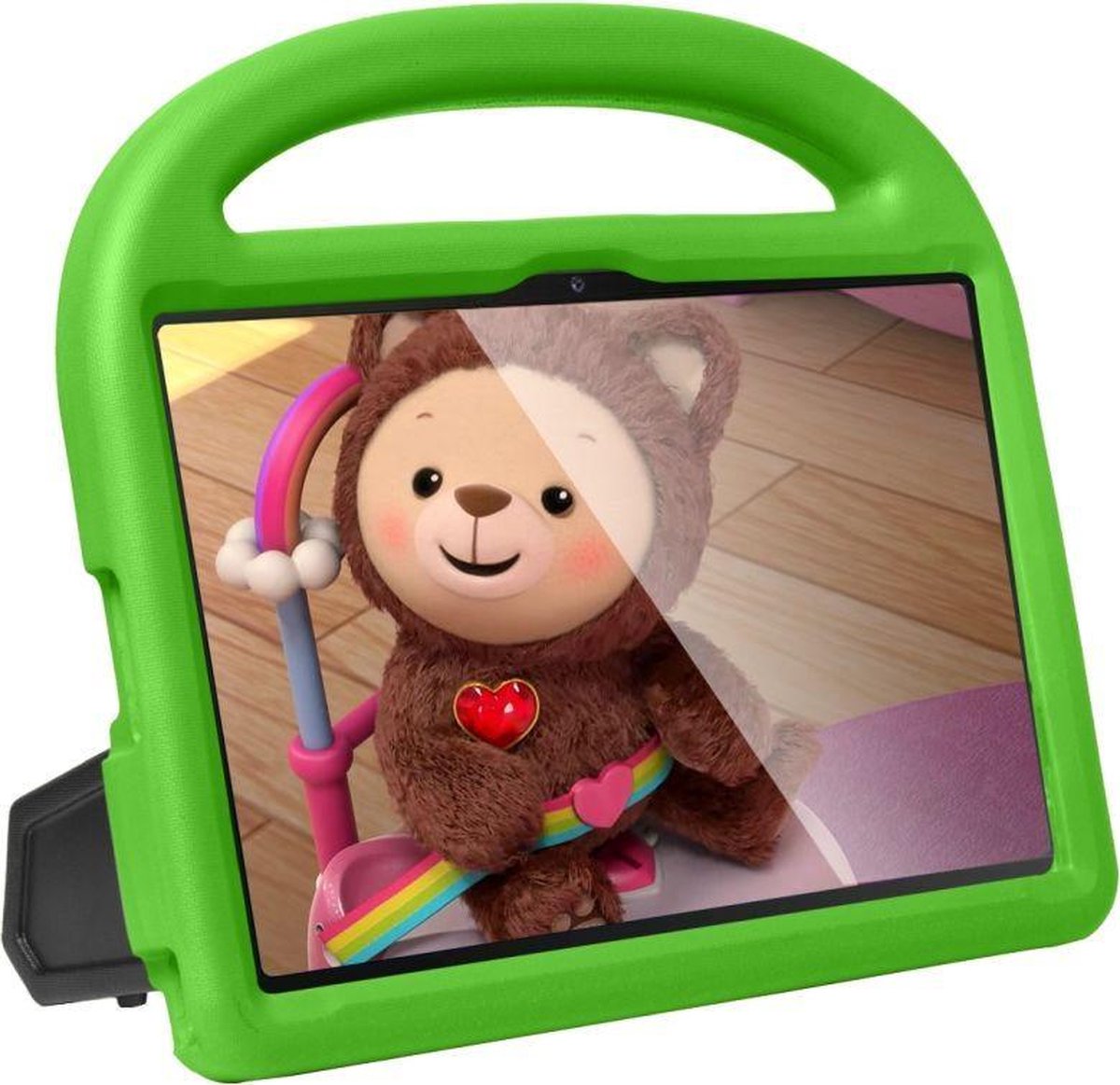 Mobigear Buddy Tablethoes geschikt voor Samsung Galaxy Tab A7 (2020) Kinder Tablethoes met Handvat - Groen