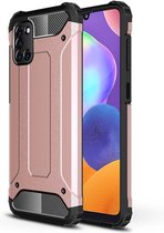 Samsung Galaxy A31 Hoesje - Mobigear - Outdoor Serie - Hard Kunststof Backcover - Roségoud - Hoesje Geschikt Voor Samsung Galaxy A31