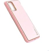 Samsung Galaxy S20 Roze Back Cover Luxe High Quality Leather Case hoesje