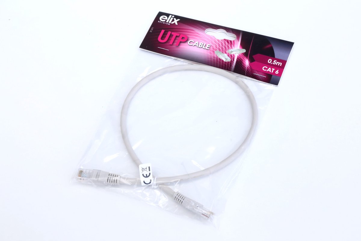 UTP kabel - RJ45 mannelijk - RJ45 mannelijk - Cat. 6 - Grijs - 0,5m