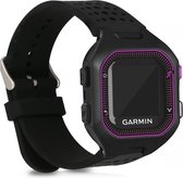 kwmobile bandje compatibel met Garmin Forerunner 25 (L - 40 x 47 x 13.9 mm) - Armband voor fitnesstracker in zwart - Horlogeband