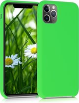 kwmobile telefoonhoesje voor Apple iPhone 11 Pro Max - Hoesje met siliconen coating - Smartphone case in neon groen