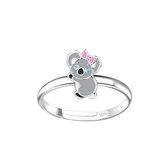 zilveren kinderring koala | verstelbare ring  Meisje Zilver | Zilverana | Sterling 925 Silver