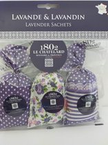 Geurzakjes lavendel en lavandin Violet (3 x 18 gram) - Geurzakje voor kledingkast